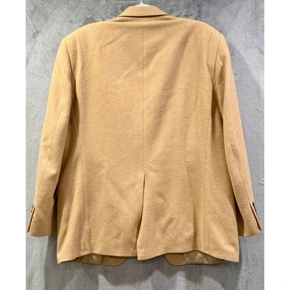 Ralph Lauren 100% Camel Hair Blazer Tan Sport Coat Mens 41R Lora Piana VTG